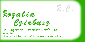 rozalia czirbusz business card